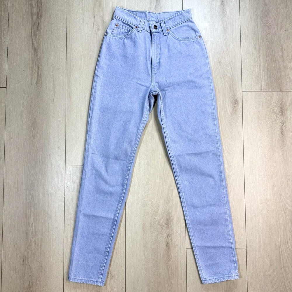 VTG Levi's 512 Slim Fit Tapered Leg Blue Jeans Youth Sz‎ 5M USA Orange Tab